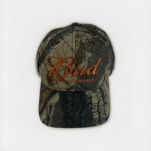 Anheuser Busch Budweiser Hat Realtree Camouflage Adjustable SnapBack EUC